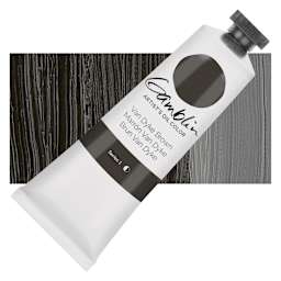 Gamblin Artist's Oil Color - Van Dyke Brown, 37 ml tube and swatch