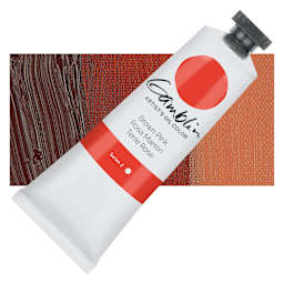 Gamblin Artist's Oil Color - Brown Pink, 37 ml tube and swatch