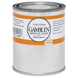 Gamblin Artist's Oil Color - Gold Ochre, 16 oz Can
