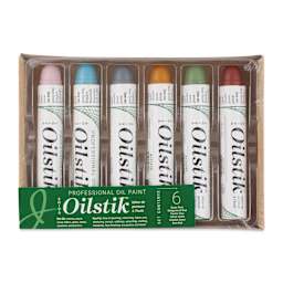 Shiva Oilstik Oil Paint - Set of 6, Traditional Set, 37 ml