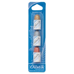 Shiva Oilstik Oil Paint - Iridescent Mini Colors, Set of 3 (Front of package)