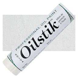 Shiva Oilstik Oil Paint - Titanium White, Jumbo oilstik and swatch