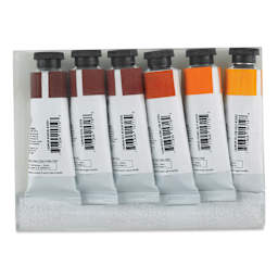 Richeson Shiva Oil Paints - Cadmium Colors, Set of 6 (back of package)