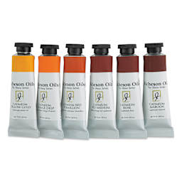 Richeson Shiva Oil Paints - Cadmium Colors, Set of 6