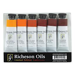 Richeson Shiva Oil Paints - Cadmium Colors, Set of 6 (in package)
