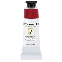 Richeson Shiva Oil Paints - Tube of Permanent Alazarin shown upright
