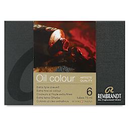 Rembrandt Artists' Oils - Set of 6, Basic Set, 15 ml tubes, packaging