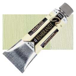 Rembrandt Artists' Oil Color - Naples Yellow Green, 150 ml tube and swatch