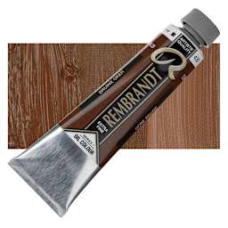 Rembrandt Artists' Oil Color - Brown Ochre, 40 ml tube and swatch
