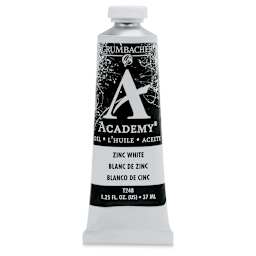 Grumbacher Academy Oil Color - Zinc White, 37 ml tube