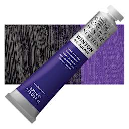Winsor & Newton Winton Oil Color - Dioxazine Purple, 200 ml tube and swatch