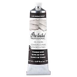 Grumbacher Pre-Tested Artists' Oil Color - Titanium White, 5 oz tube