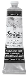 Grumbacher Pre-Tested Artists' Oil Paints - Upright tube of Titanium White
