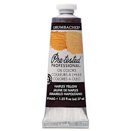 Grumbacher Pre-Tested Artists' Oil Color - Naples Yellow Hue, 1.25 oz tube
