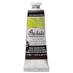 Grumbacher Pre-Tested Artists' Oil Color - Nickel Titanate Yellow, 1.25 oz tube