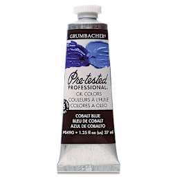 Grumbacher Pre-Tested Artists' Oil Color - Cobalt Blue, 1.25 oz tube