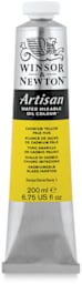 Winsor & Newton Artisan Water Mixable Oil Paint - Front view of 200 ml tube of Cadmium Yellow Pale Hue