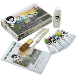 Bob Ross Basic Paint Set - Set of 5, Assorted Colors showing set contents
