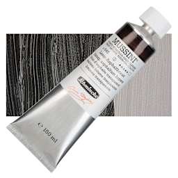 Schmincke Mussini Oil Color - Asphaltum Brown Translucent, 150 ml tube and swatch