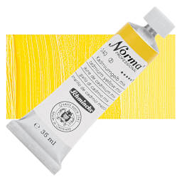 Schmincke Norma Professional Oil Paints - Cadmium Yellow Mix, 35 ml, Tube and swatch