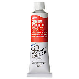 Holbein Duo Aqua Water Soluble Oils - Cadmium Red Deep Hue, 40 ml tube