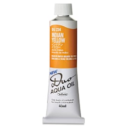 Holbein Duo Aqua Water Soluble Oils - Indian Yellow, 40 ml tube