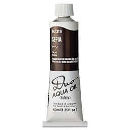 Holbein Duo Aqua Water Soluble Oils - Sepia, 40 ml tube