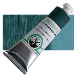 Old Holland Classic Oil Color - Cobalt Green Deep, 40 ml tube and swatch