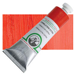 Old Holland Classic Oil Color - Vermilion Extra, 40 ml tube and swatch
