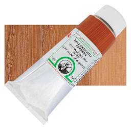 Old Holland Classic Oil Color - Yellow Ochre Half Burnt, 125 ml tube and swatch