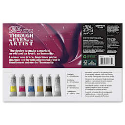 Winsor & Newton Griffin Alkyds - Set of 6, Assorted Colors, 37 ml back of package