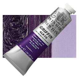 Winsor & Newton Griffin Alkyd - Cobalt Violet, 37 ml tube and swatch