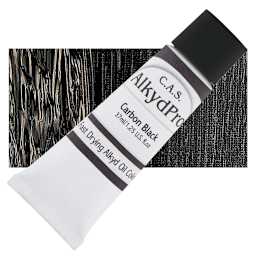 CAS AlkydPro Fast-Drying Alkyd Oil Color - Carbon Black, 37 ml tube and swatch