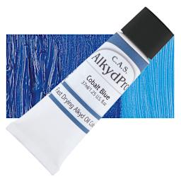 CAS AlkydPro Fast-Drying Alkyd Oil Color - Cobalt Blue, 37 ml tube and swatch