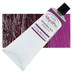 CAS AlkydPro Fast-Drying Alkyd Oil Color - Quinacridone Violet, 120 ml tube and swatch