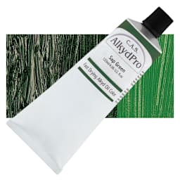 CAS AlkydPro Fast-Drying Alkyd Oil Color - Sap Green, 120 ml tube and swatch