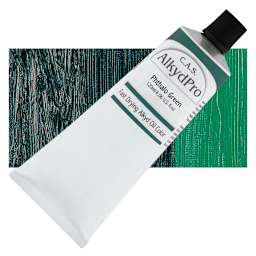 CAS AlkydPro Fast-Drying Alkyd Oil Color - Phthalo Green, 120 ml tube and swatch