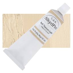 CAS AlkydPro Fast-Drying Alkyd Oil Color - Buff Titanium Light, 70 ml tube and swatch