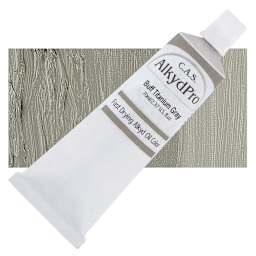 CAS AlkydPro Fast-Drying Alkyd Oil Color - Buff Titanium Gray, 70 ml tube and swatch