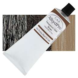 CAS AlkydPro Fast-Drying Alkyd Oil Color - Transparent Oxide Brown, 120 ml tube and swatch