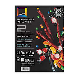 UArt Sanded Pastel Paper Pad - 600 Grit, 9" x 12", 10 Sheets, Dark