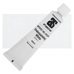 Art Spectrum Artists' Oil Paint - Underpainting White, 40 ml tube and swatch