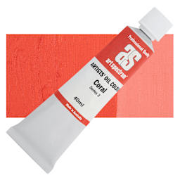 Art Spectrum Artists' Oil Paint - Coral, 40 ml tube and swatch