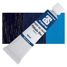 Art Spectrum Artists' Oil Paint - Phthalo Blue, 40 ml tube and swatch