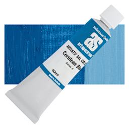 Art Spectrum Artists' Oil Paint - Cerulean Blue, 40 ml tube and swatch