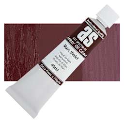 Art Spectrum Artists' Oil Paint - Mars Violet, 40 ml tube and swatch