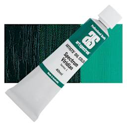 Art Spectrum Artists' Oil Paint - Spectrum Viridian, 40 ml tube and swatch