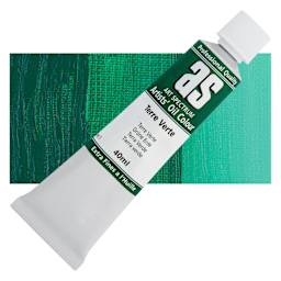 Art Spectrum Artists' Oil Paint - Terre Verte, 40 ml tube and swatch