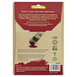 Natural Earth Paint Earth & Mineral Pigment - Brilliant Yellow, 3 oz back
