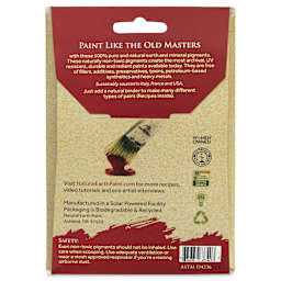 Natural Earth Paint Earth & Mineral Pigment - French Turquoise, 3 oz back